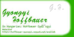 gyongyi hoffbauer business card